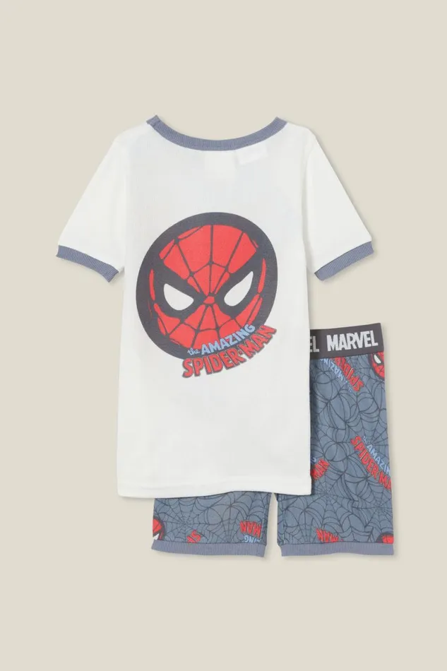 Boys 214 Sleepwear Cotton On Sawyer Super Soft Short Sleeve Pyjama Set License Lcn Mar Vanillaspiderman Crawl