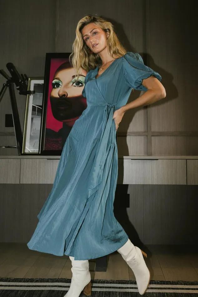 Brielle Midi Dress In Teal Teal Women Bohme Dresses