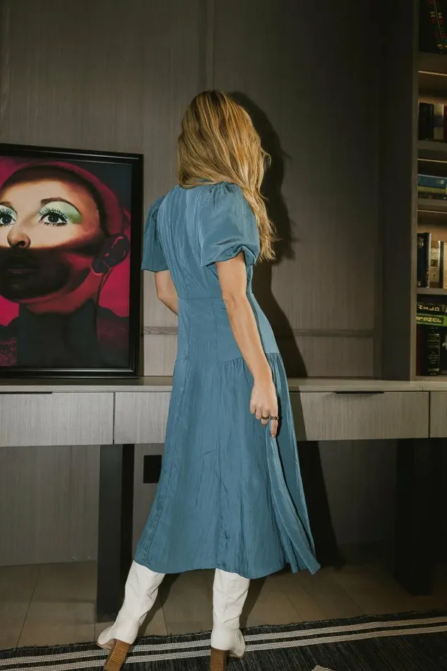 Brielle Midi Dress In Teal Teal Women Bohme Dresses