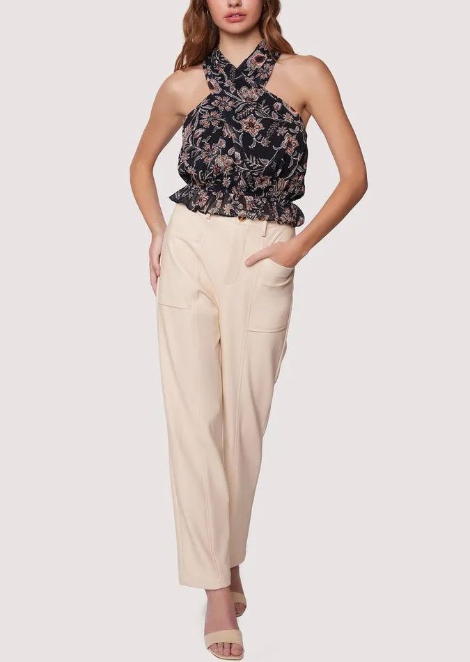 Brunch Affair Straight Leg Pants Cream Women Lost Wander Pants And Shorts