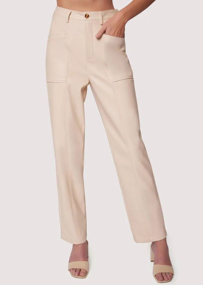 Brunch Affair Straight Leg Pants Cream Women Lost Wander Pants And Shorts