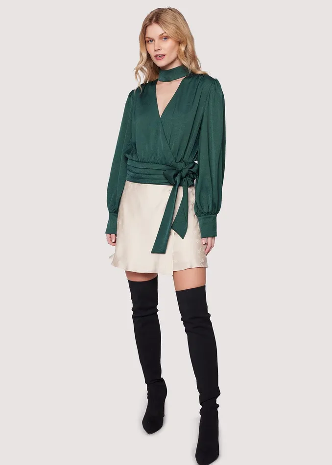 Calla Green Wrap Top Callagreen Women Lost Wander Tops
