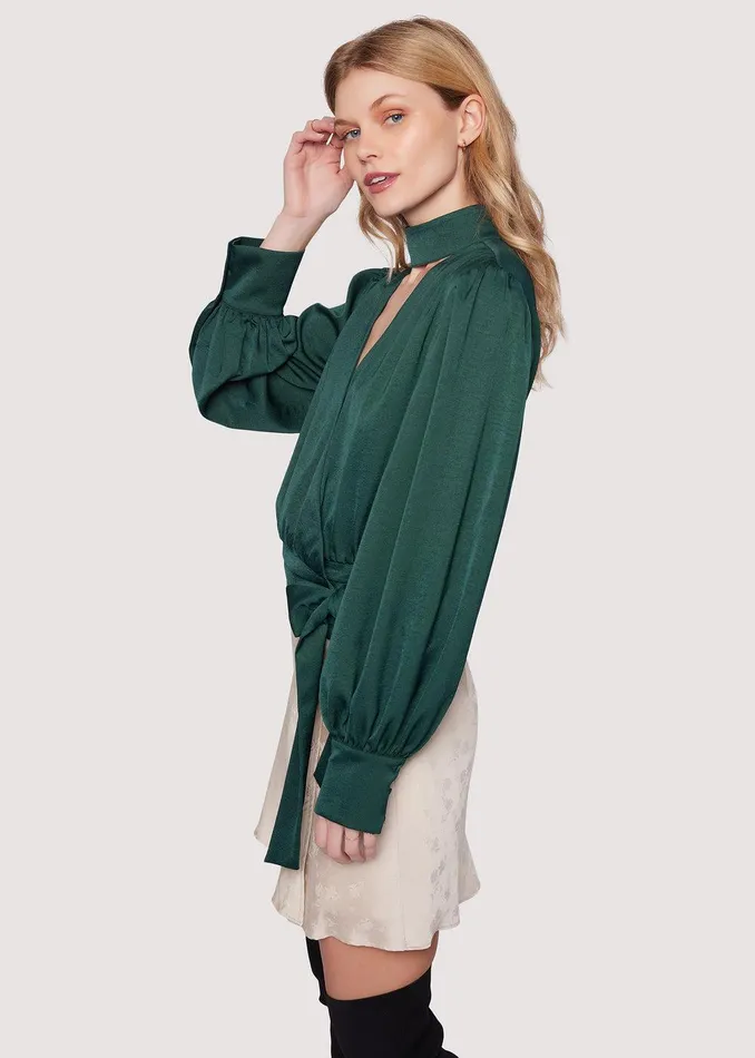 Calla Green Wrap Top Callagreen Women Lost Wander Tops