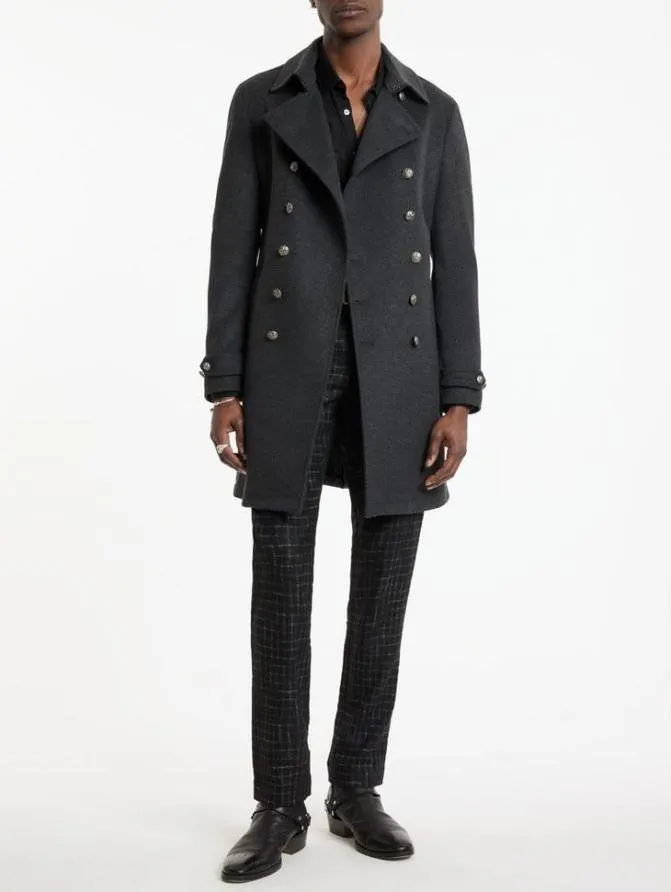CANAL TRENCH COAT Dk Steel Htr Clothing John Varvatos Coats And Jackets