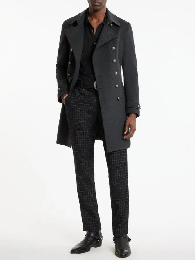 CANAL TRENCH COAT Dk Steel Htr Clothing John Varvatos Coats And Jackets