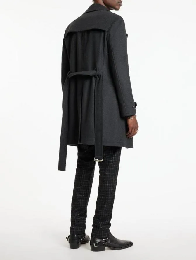 CANAL TRENCH COAT Dk Steel Htr Clothing John Varvatos Coats And Jackets