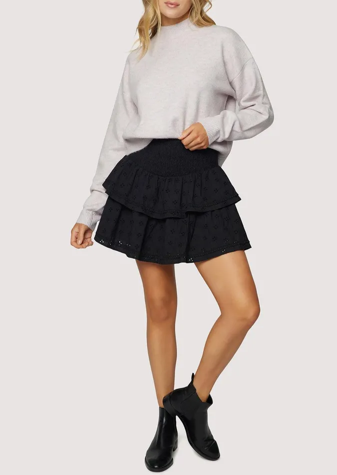 Cassie Mock Neck Pastelmelange Women Lost Wander Sweaters