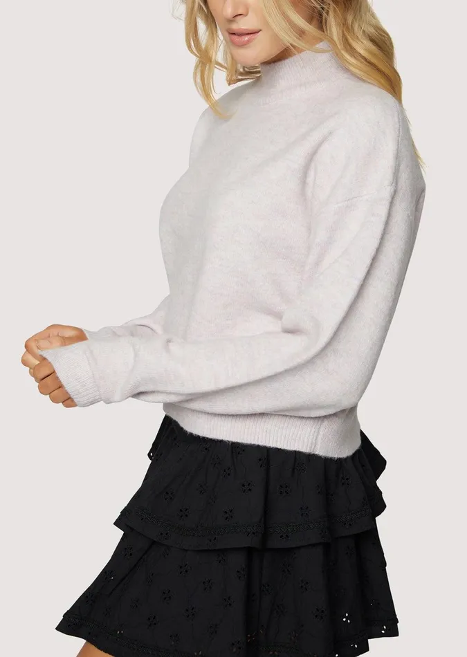 Cassie Mock Neck Pastelmelange Women Lost Wander Sweaters