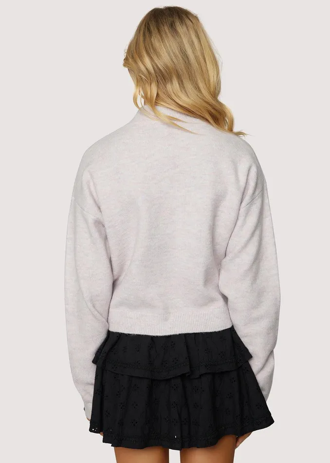 Cassie Mock Neck Pastelmelange Women Lost Wander Sweaters