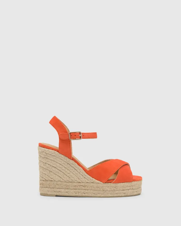 Castaer Blaudell8ed007 Papaya Women Wedges