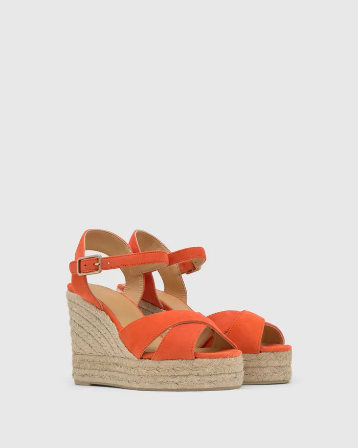 Castaer Blaudell8ed007 Papaya Women Wedges