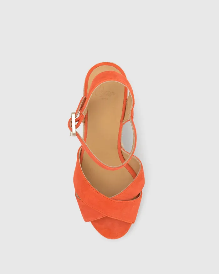 Castaer Blaudell8ed007 Papaya Women Wedges