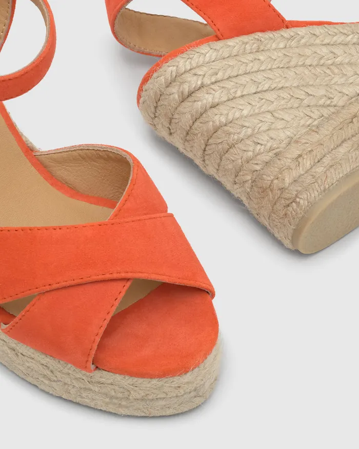 Castaer Blaudell8ed007 Papaya Women Wedges