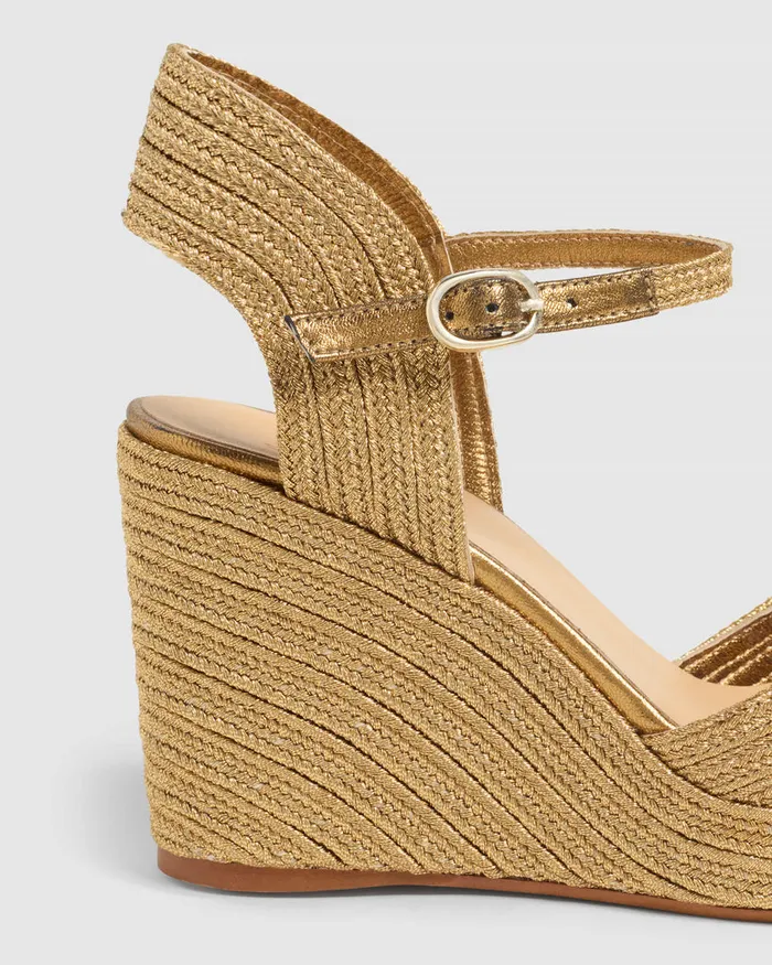 Castaer Carolyn142 Oro Viejo Women Wedges