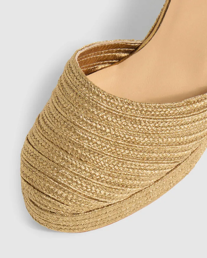 Castaer Carolyn142 Oro Viejo Women Wedges