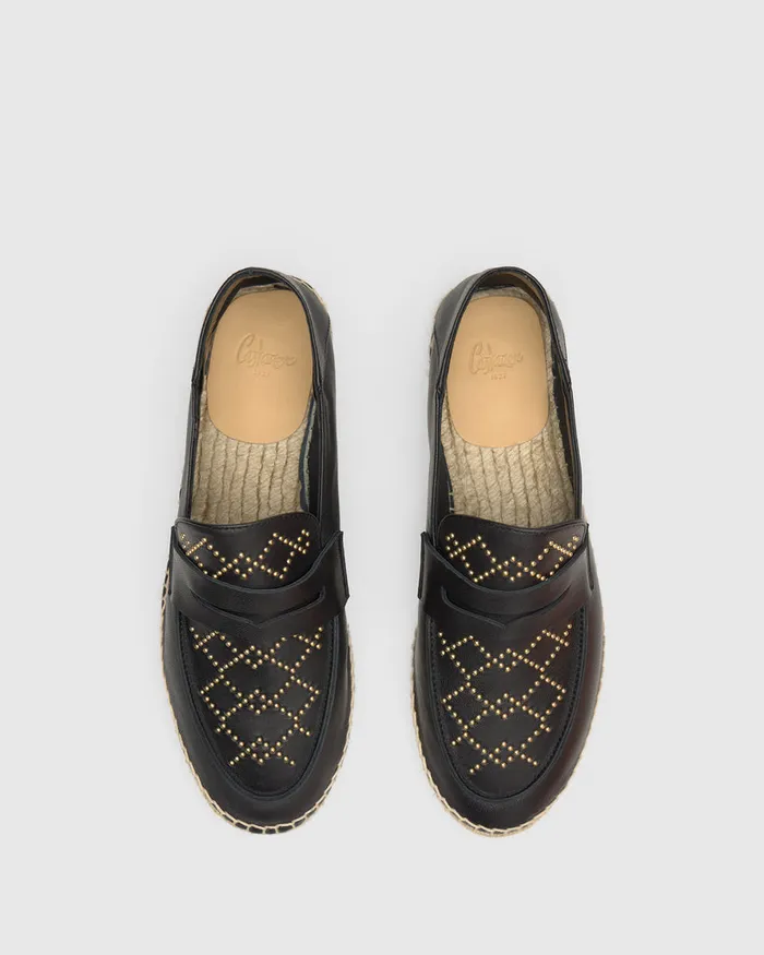 Castaer Keule Studs250 Negro Women Flats