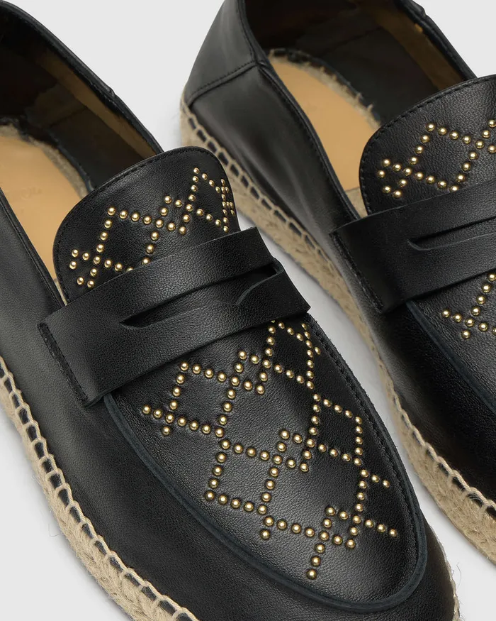 Castaer Keule Studs250 Negro Women Flats