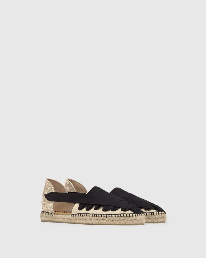 Castaer Norman001 Ivorynegro Men Flat Shoes