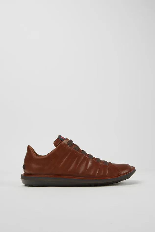Casual Shoes Men Camper Beetle Brown Leather Shoes