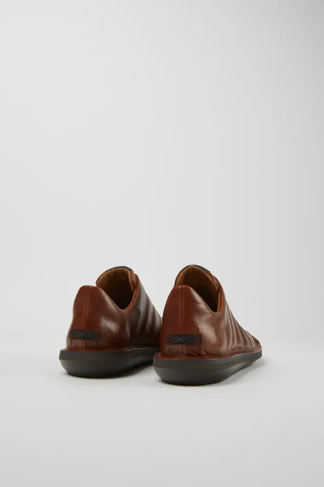 Casual Shoes Men Camper Beetle Brown Leather Shoes