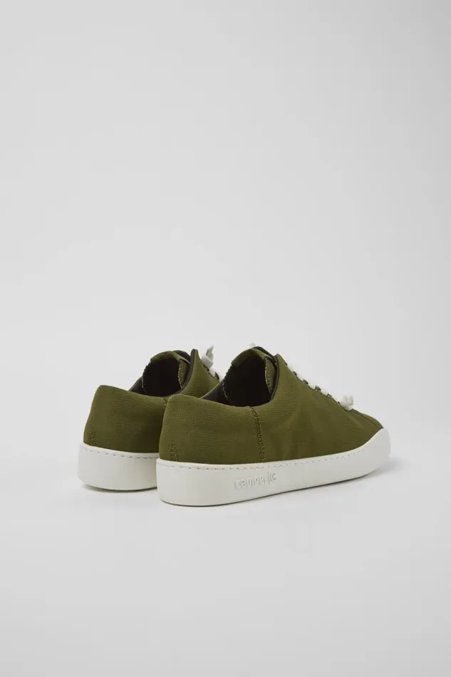 Casual Shoes Men Camper Peu Touring Green Textile Sneaker
