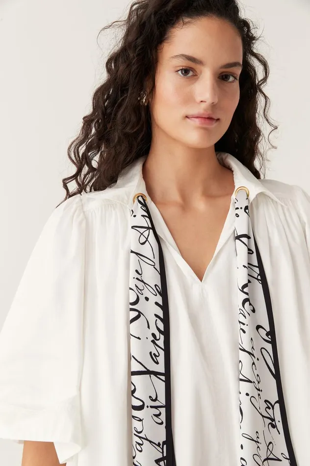 Chloe Scarf Mini Dress Ivoryblack Women Aje Hats 038 Scarves
