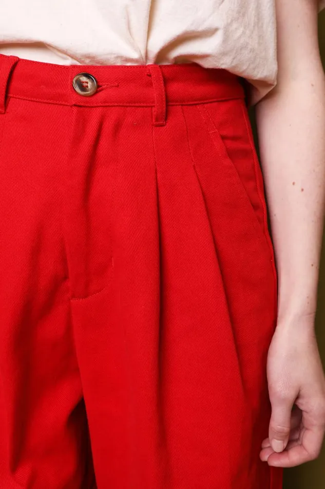 Classic Slacks Red Womens LF Markey Trousers