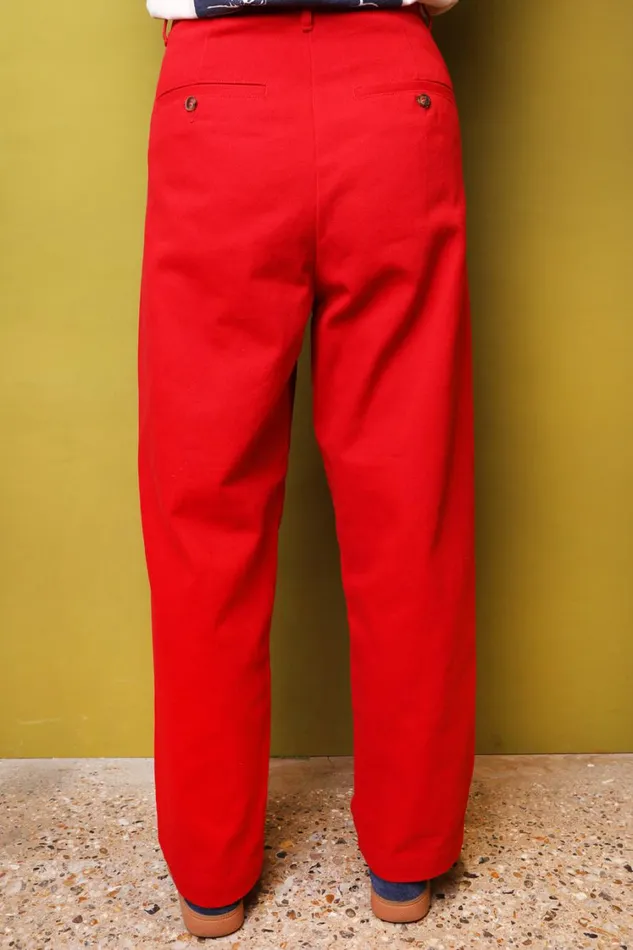Classic Slacks Red Womens LF Markey Trousers