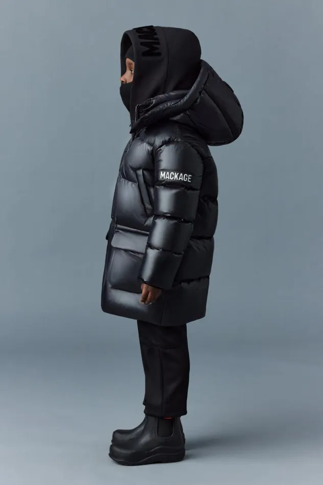 Coats and Jackets Kids Mackage KENNIE Lustrous Light Down Parka With Hood For Kids 814 Years Black Coats and Jackets Kids Mackage KENNIE Lustrous Light Down Parka With Hood For Kids 814 Years Black