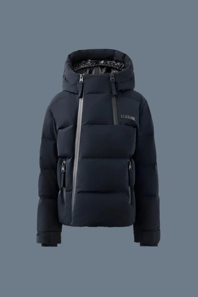 Coats and Jackets Kids Mackage LELAND Lightweight Down Ski Jacket With Hood For Kids 814 Years Black