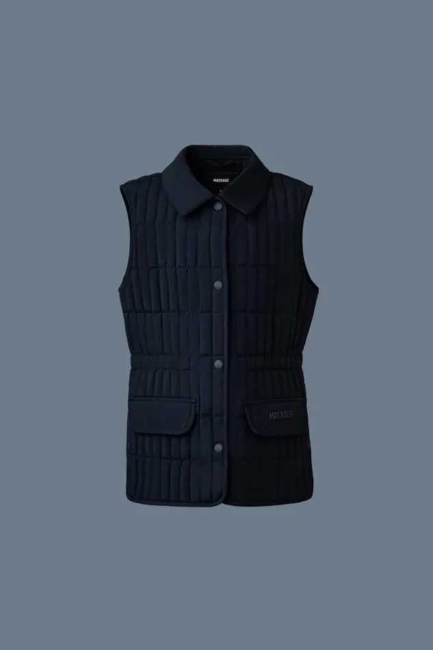 Coats and Jackets Kids Mackage NAYA Light Down Vertical Quilted Vest For Kids 814 Years Black