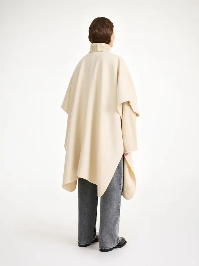 Coats and Jackets Women By Malene Birger Robertas Wool Cape Pearl