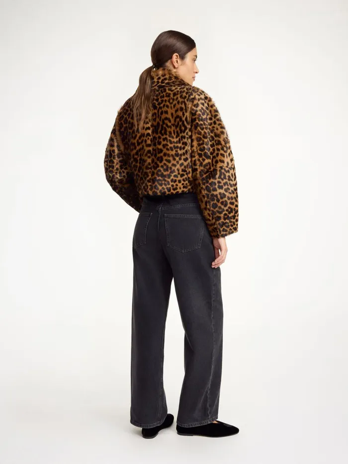 Coats and Jackets Women By Malene Birger Rowani Lamb Leather Jacket Leopard