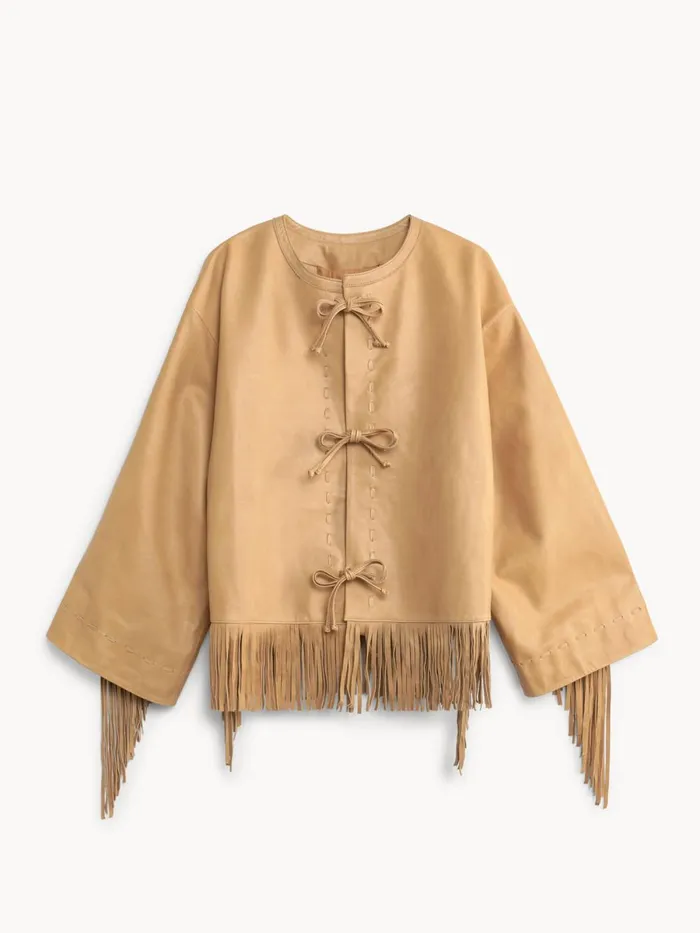 Coats and Jackets Women By Malene Birger Zoena Leather Jacket Tan Coats and Jackets Women By Malene Birger Zoena Leather Jacket Tan
