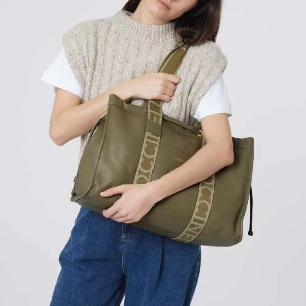 Coccinelle 2day Signature Large Laurel Green Women Coccinelle Tote Bags
