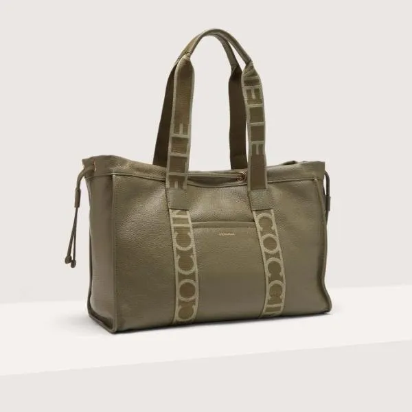 Coccinelle 2day Signature Large Laurel Green Women Coccinelle Tote Bags