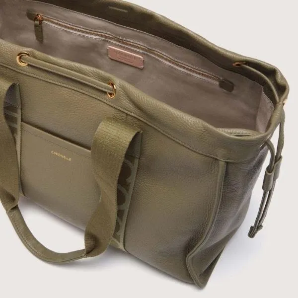 Coccinelle 2day Signature Large Laurel Green Women Coccinelle Tote Bags