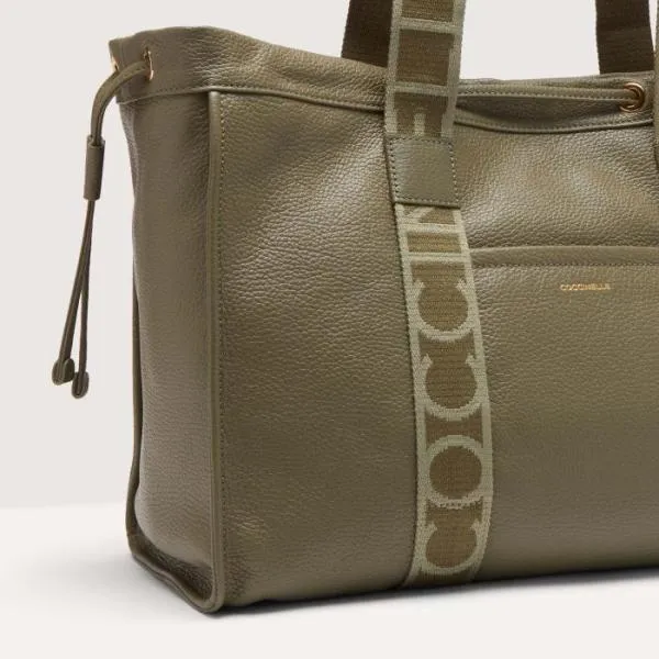 Coccinelle 2day Signature Large Laurel Green Women Coccinelle Tote Bags