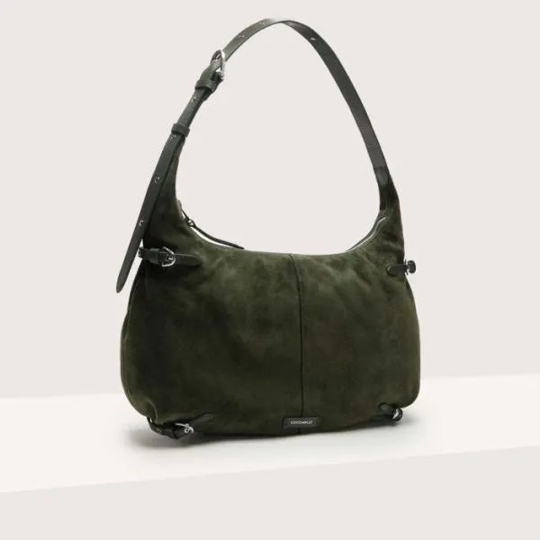 Coccinelle Abigail Suede Bimaterial Large Alga Women Coccinelle Shoulder Bags Coccinelle Abigail Suede Bimaterial Large Alga Women Coccinelle Shoulder Bags
