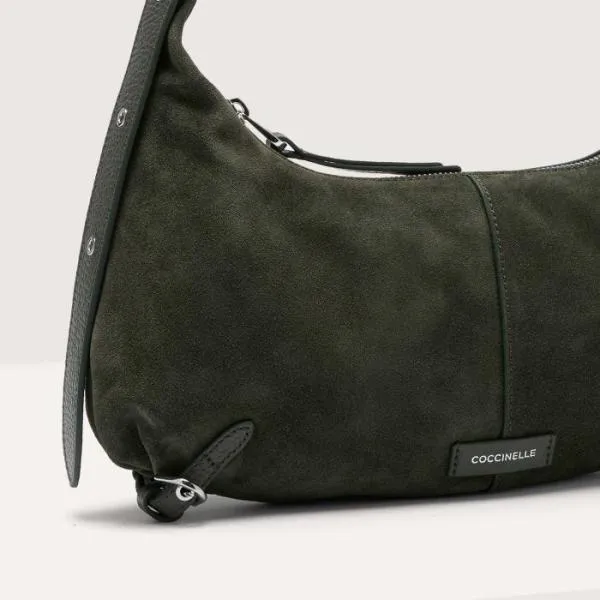 Coccinelle Abigail Suede Bimaterial Small Alga Women Coccinelle Shoulder Bags Coccinelle Abigail Suede Bimaterial Small Alga Women Coccinelle Shoulder Bags