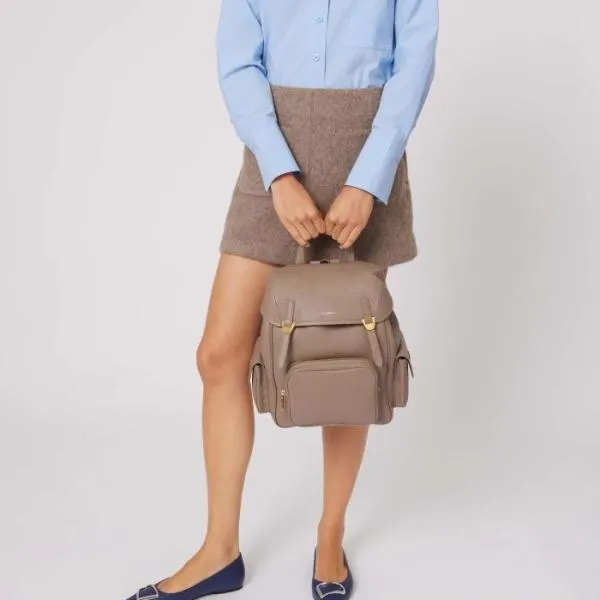 Coccinelle Campus Medium Warm Taupe Women Coccinelle Backpacks