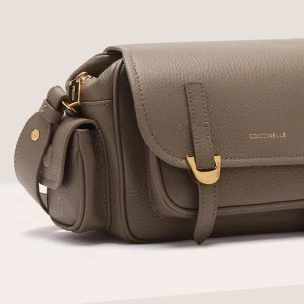 Coccinelle Campus Small Warm Taupe Women Coccinelle Crossbody Bags Coccinelle Campus Small Warm Taupe Women Coccinelle Crossbody Bags