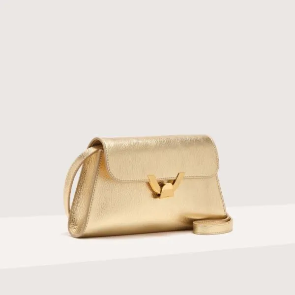 Coccinelle Dew Small Golden Women Coccinelle Shoulder Bags Coccinelle Dew Small Golden Women Coccinelle Shoulder Bags