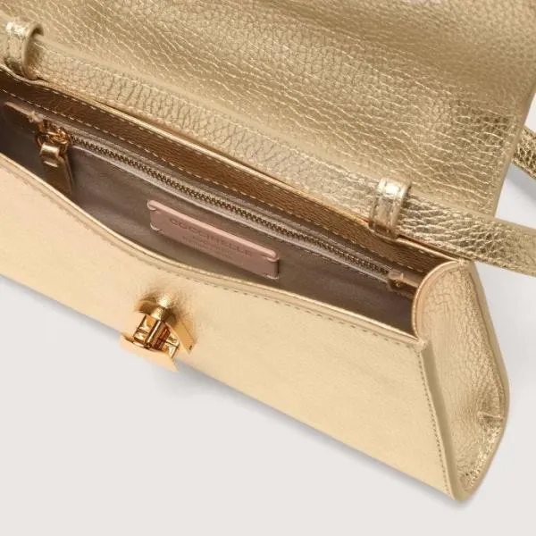 Coccinelle Dew Small Golden Women Coccinelle Shoulder Bags Coccinelle Dew Small Golden Women Coccinelle Shoulder Bags