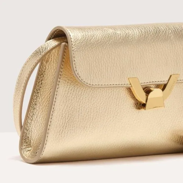 Coccinelle Dew Small Golden Women Coccinelle Shoulder Bags Coccinelle Dew Small Golden Women Coccinelle Shoulder Bags