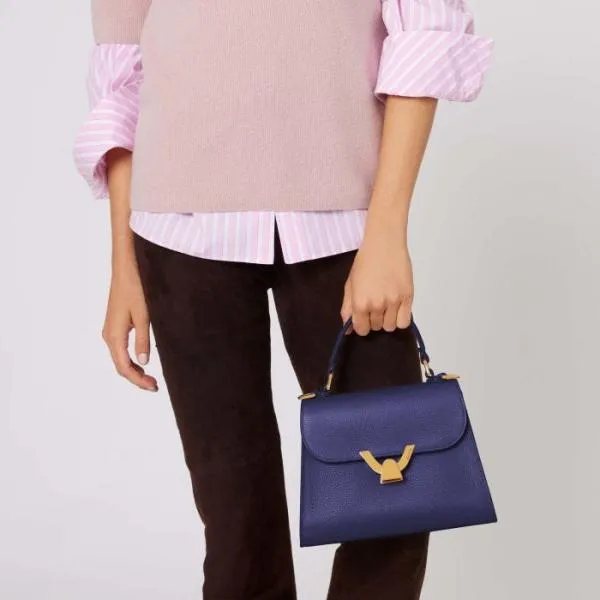 Coccinelle Dew Small Royal Blue Women Coccinelle Top Handle Bag Coccinelle Dew Small Royal Blue Women Coccinelle Top Handle Bag