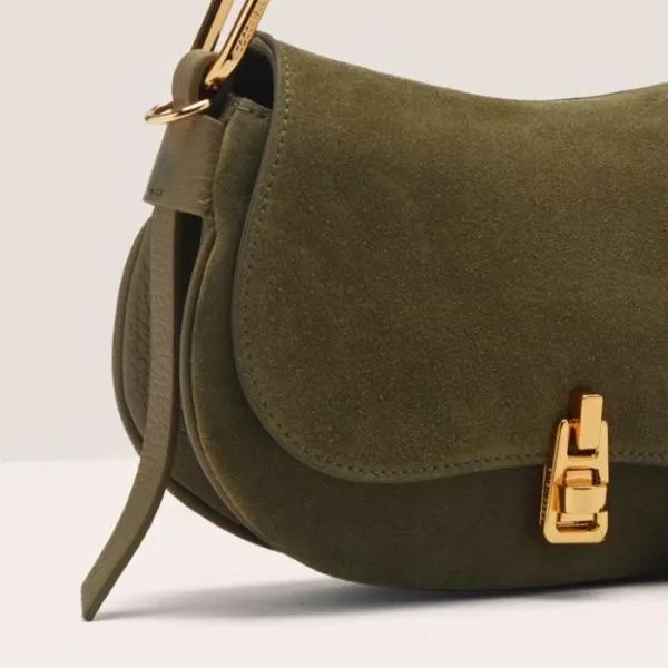 Coccinelle Magie Suede Bimaterial Mini Laurel Green Women Coccinelle Top Handle Bag