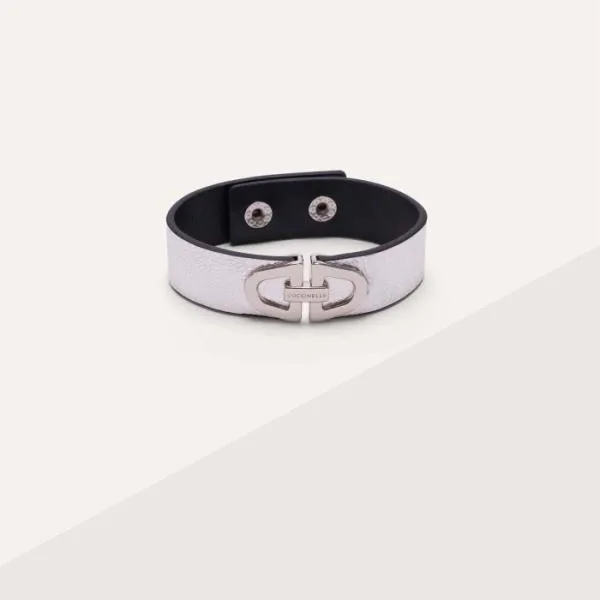 Coccinelle Monogram Smooth Metal Silver Women Coccinelle Bijoux