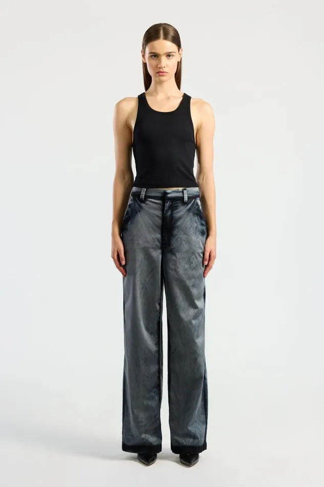 COTTON CITIZEN PANTS London Relaxed Pant Black Cast 8211 Women