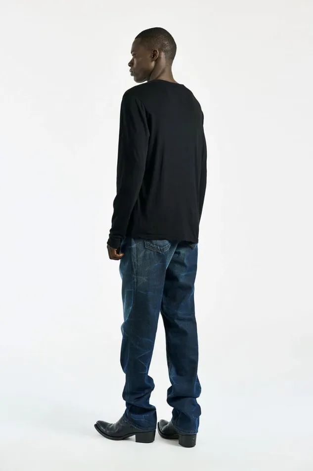 COTTON CITIZEN SHIRTS Classic Crew Long Sleeve Shirt Jet Black 8211 Men